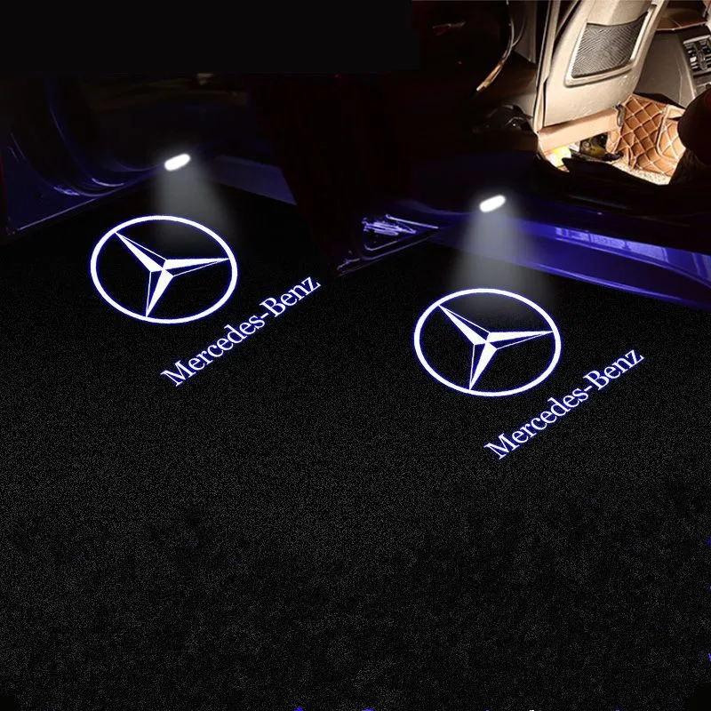 Industrial Laser Projection - 2 Stück Autotür-Emblem LED-Licht Willkommenslampe Kabelloser