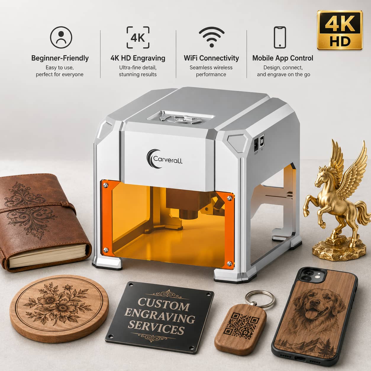 Industrial Laser Tool - Carverall Lasergravurmaschine, K4 3W, A1 Pro