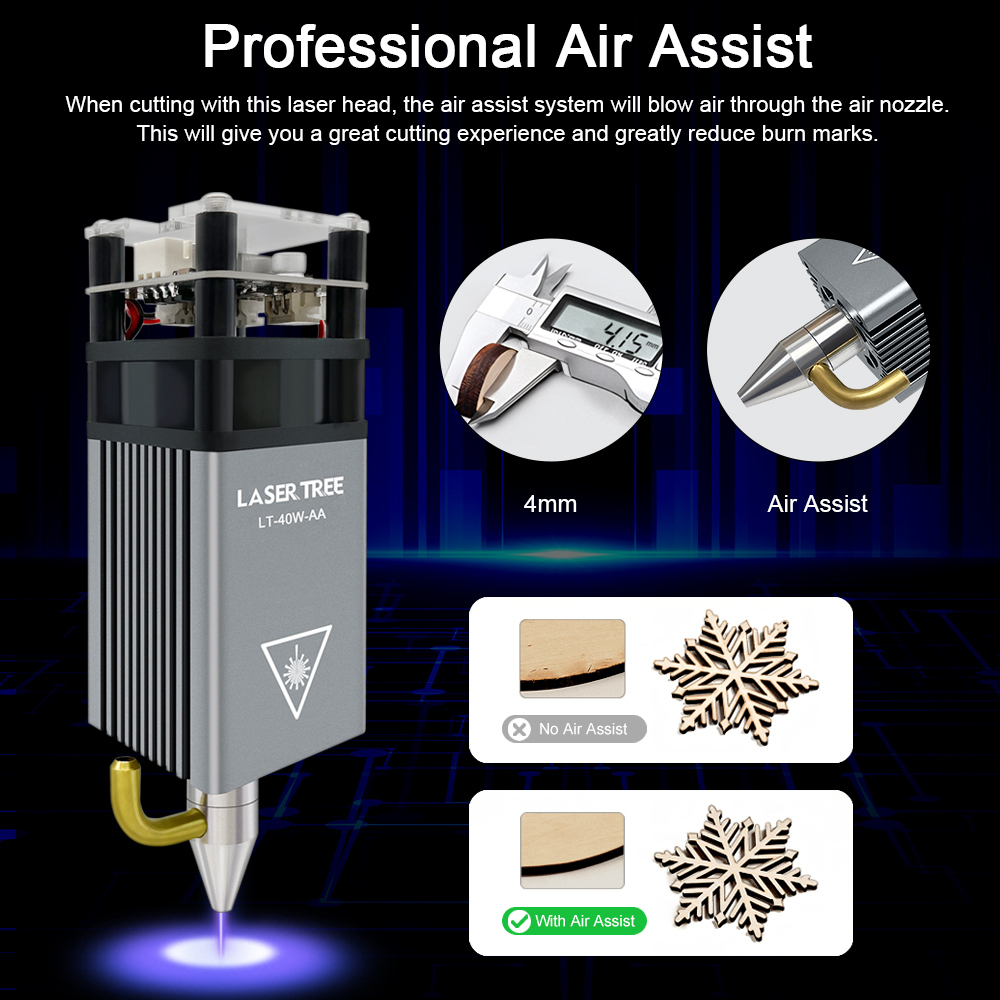 LASERBAUM 5W Air Assist Metall – Metal Laser Cutter Head Bewertung und Preis