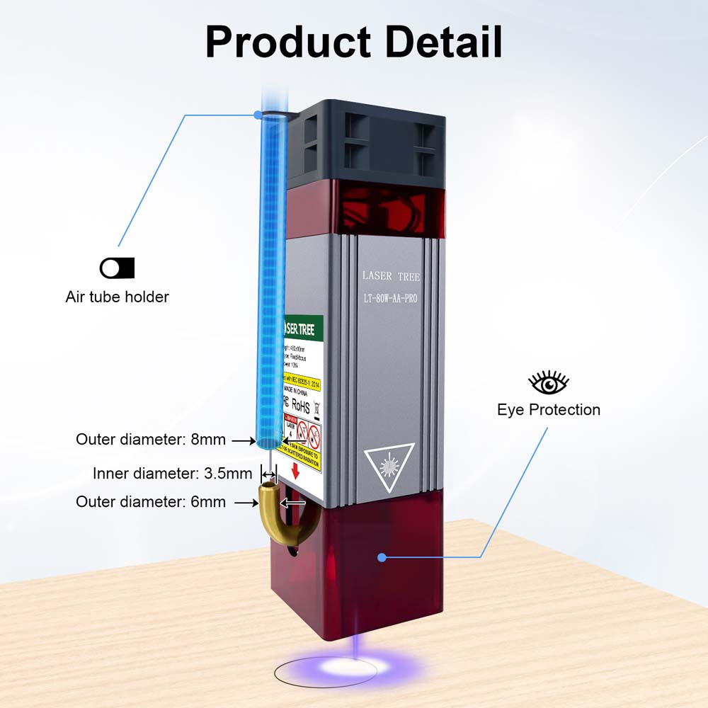 LASER TREE 20W 40W 80W Lasermo – Metal Laser Cutter Head Bewertung und Preis